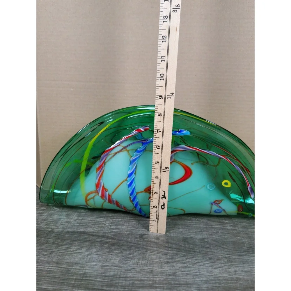 VIZ Art Glass Colllestions Contemporary Murino Blown Glass Fan Design